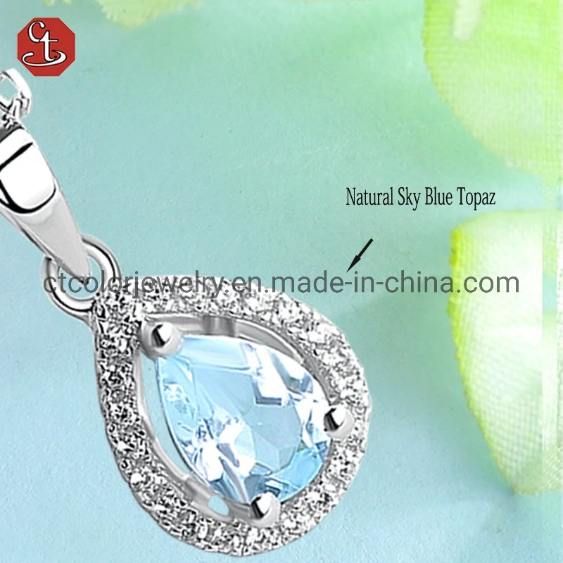 Hot Selling Wholesale Diamond Rings Heart Of The Ocean Sapphire Inlaid 925 Silver Jewelry Ring