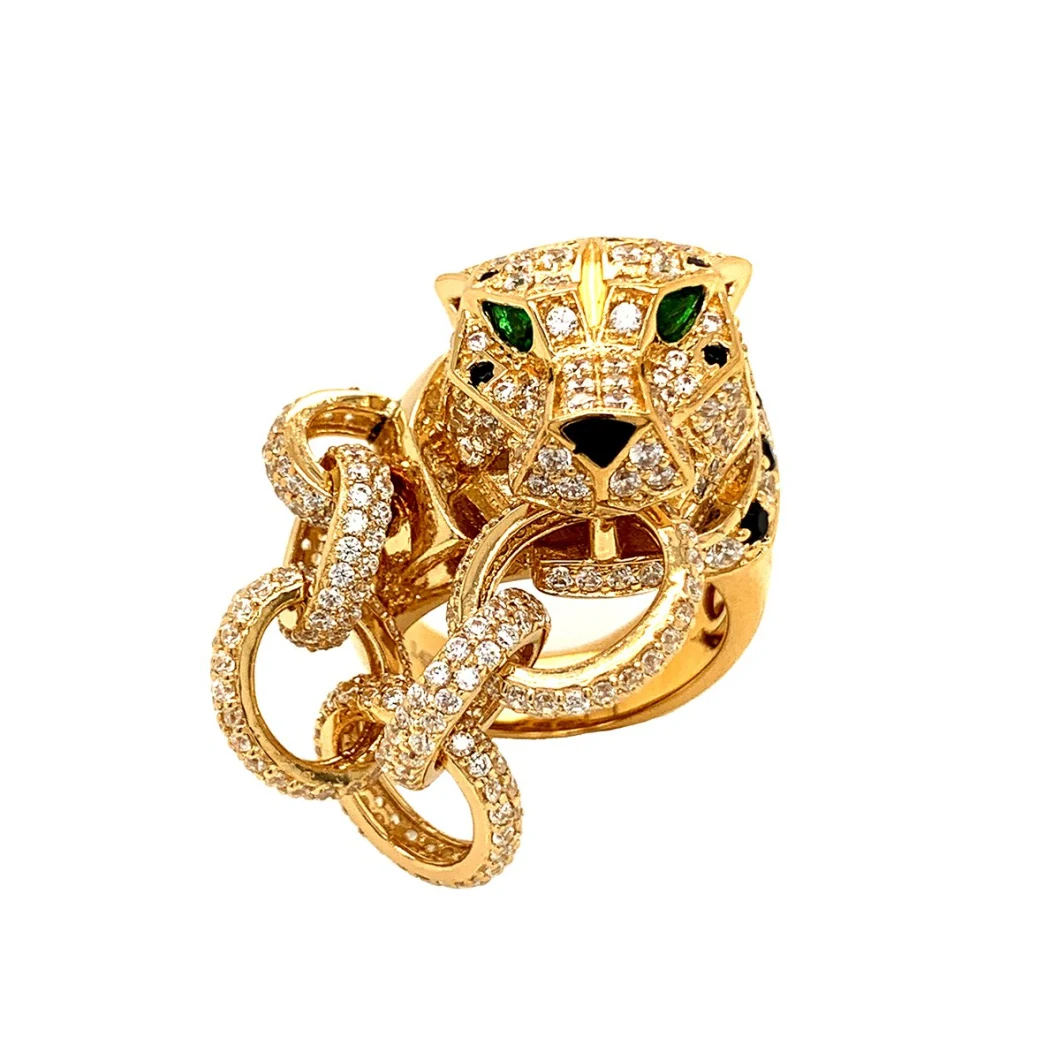 Animal Shape 14K 925 Silver Ring Fashion Jewelry Men&prime;s Gift