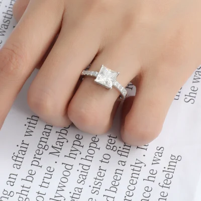 Fashion Accessories Costume Jewellery Custom 925 Sterling Silver O Seal Piston D Sealing Wedding Finger Engagement Ring