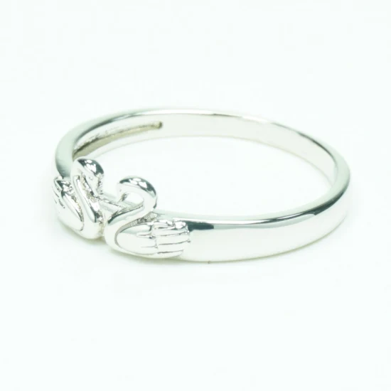 Simple Fashion Sterling Silver Women Engagement Heart Ring Jewellery Wholesale