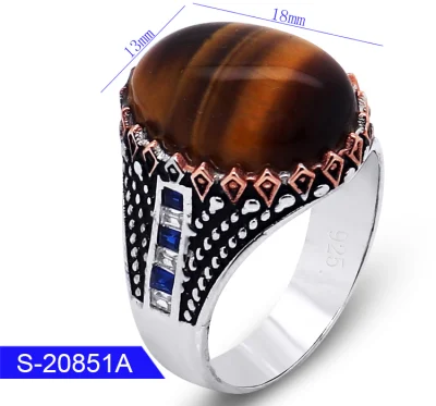 New Model 925 Sterling Silver Fashion Jewelry Islamic Finger Cool Ring for Men