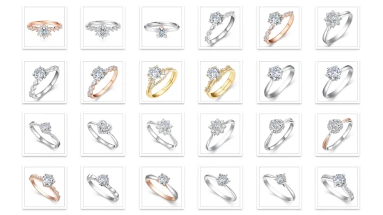 Lab Grown Diamond Igi/Gia Design OEM/ODM 18K 14K 10K Gold Silver Proposal Rings Finger Ring Fashion Accessories Rings