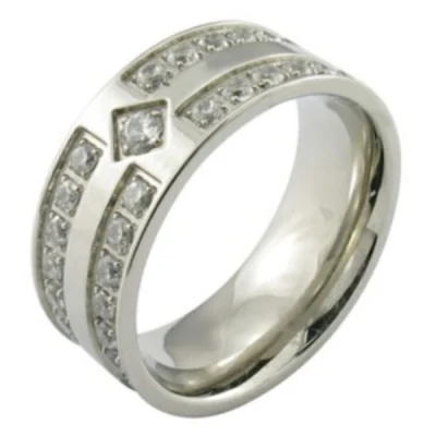 Man Fashion 925 Sterling Silver Micro Pave Setting Ring